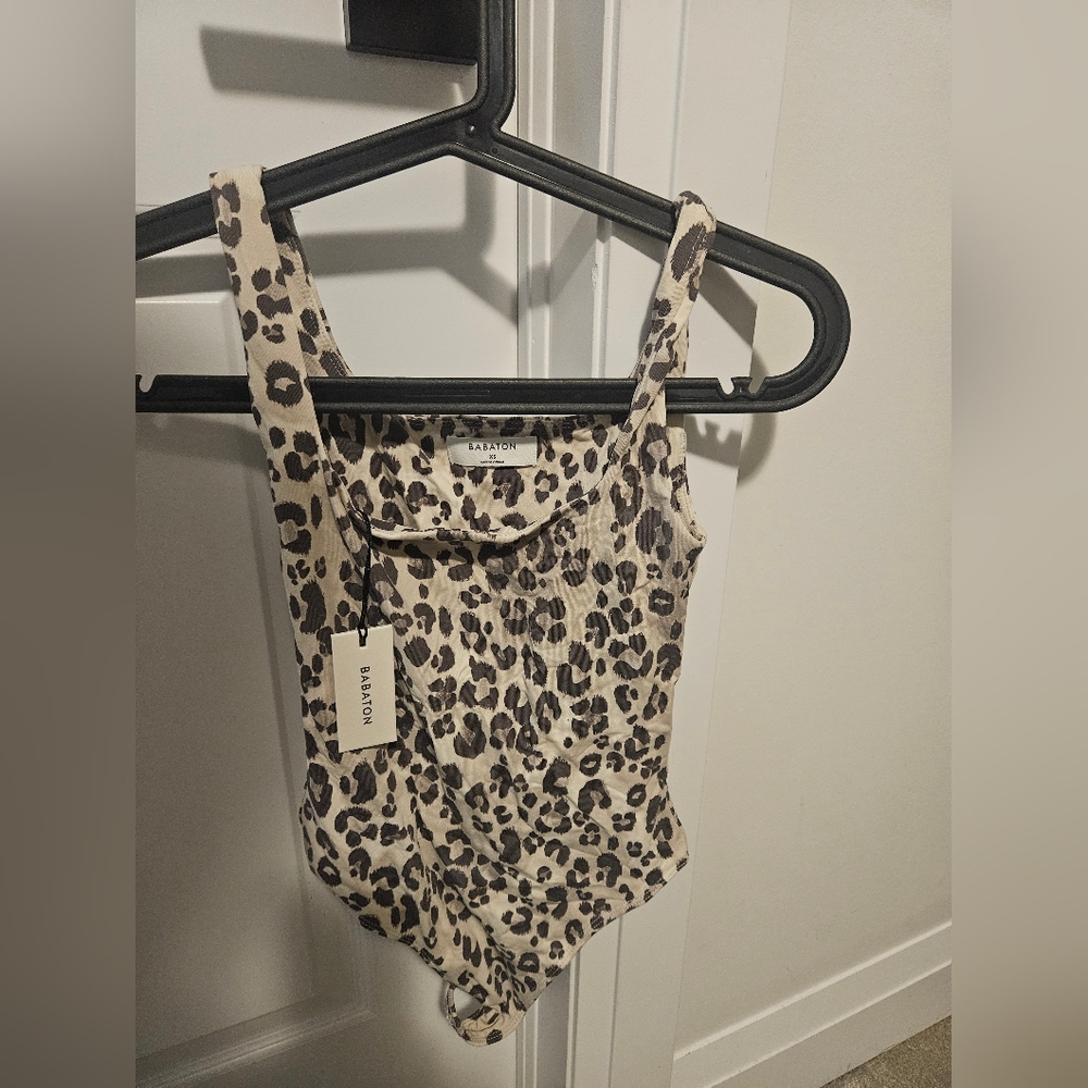 Aritzia Babaton Leopard Print Bodysuit